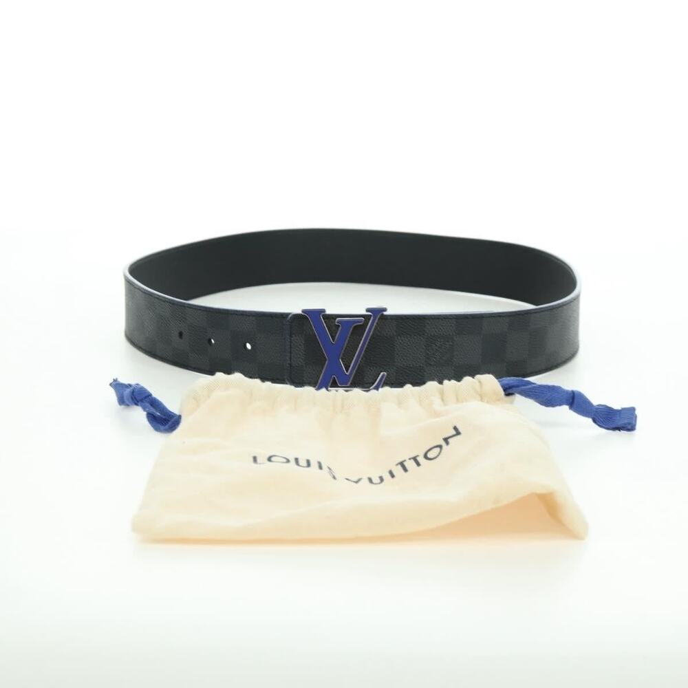 Louis Vuitton Damier Graphite Ceinture LV Printed Initials Black Belt